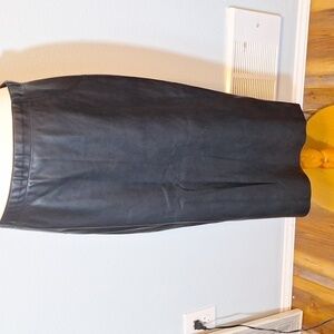 Tribal Vegan black leather skirt 4